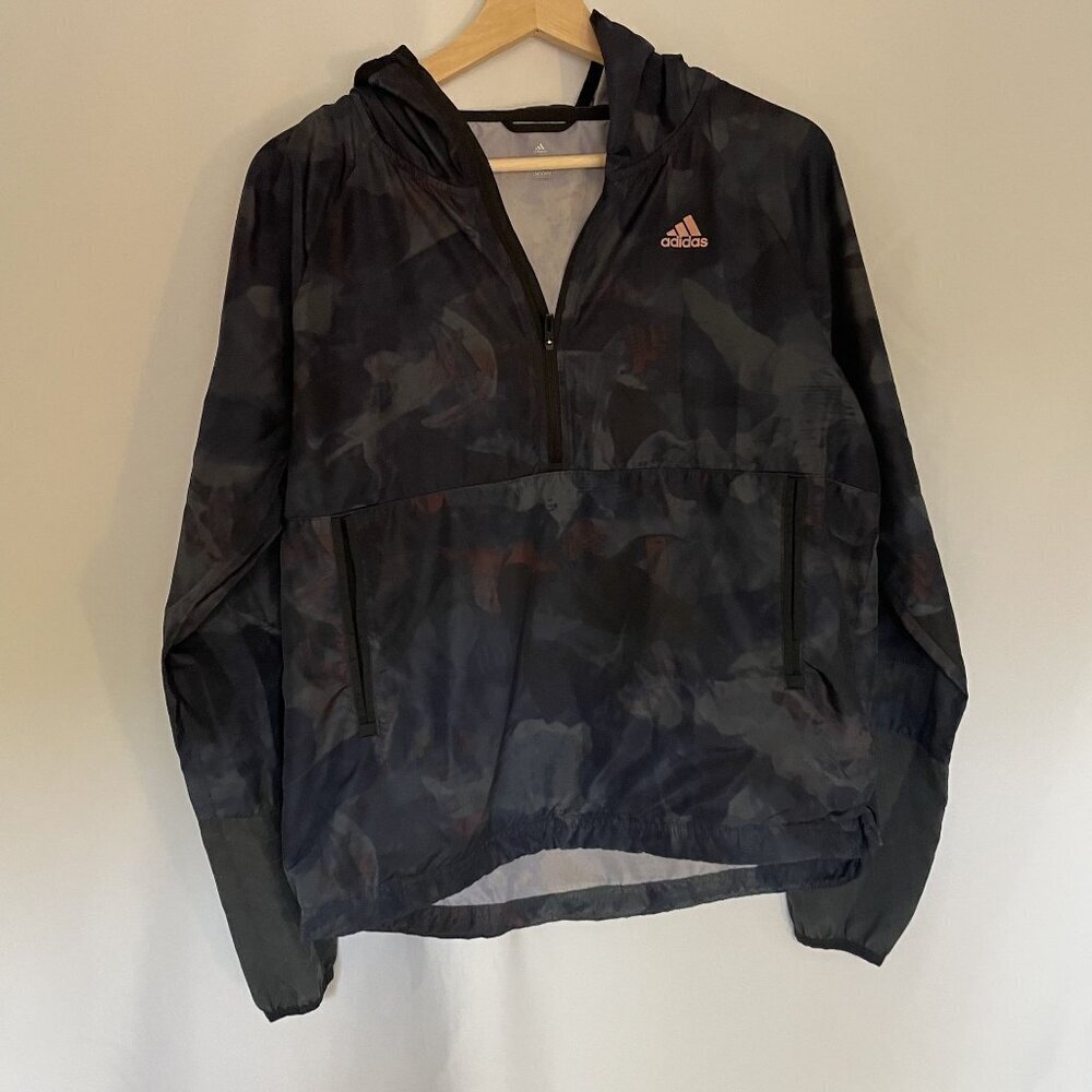 Adidas Climalite size small women's rain jacket overcoat camo design pockets